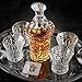 Ashcroft Empire 5 Piece Whiskey Decanter Set | 100% Lead Free | Ultra Clarity | Luxury Glasses | Crown Whiskey Glass