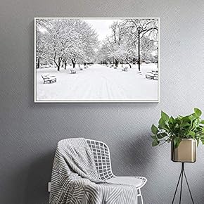 Floating Framed for Living Room Bedroom Black and...