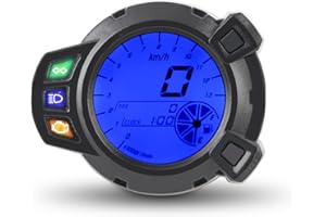 Universal Motorcycle Digital LCD Speedometer, Motorcycle Instruments LCD Speedometer Odometer Tachometer for BMS125 7 Color M