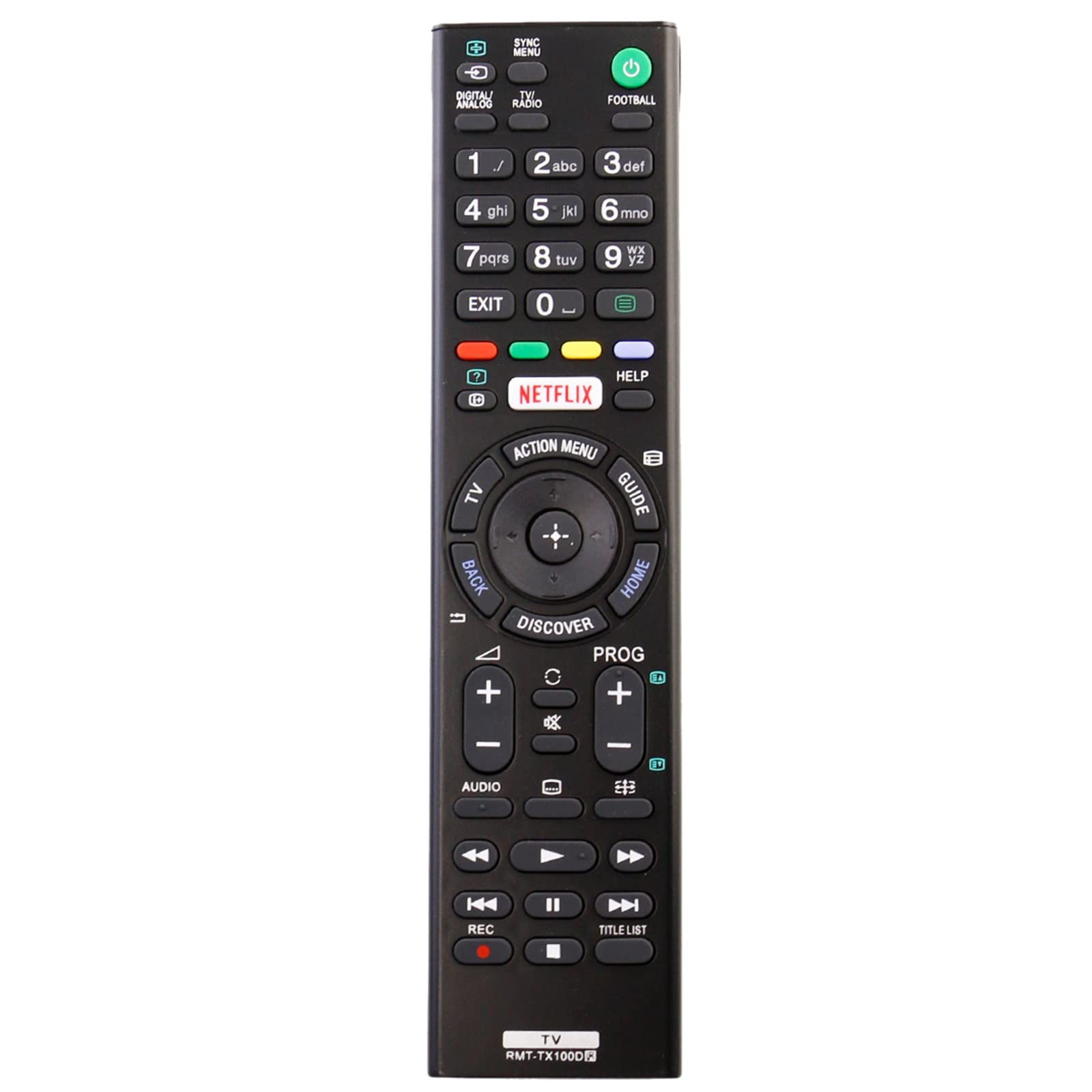Replacement Remote Control RMT-TX100D Fit for Sony TV KD-75X9105C KD-55S8505C KD-65S8505C KD-55X9005C KD-65X9005C KD-55X9305C KD-75X9405C KD-65X9305C KD-55X8505C KD-55X8507C KD-65X8505C