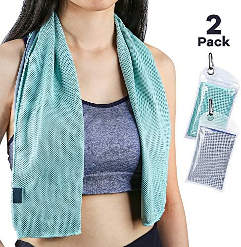 Sarissa Cooling Towel 2 Packs for Heat, Cold Cooling Towel Ice Chill Neck Wrap for Women, Baby, Athletes and Gardeners