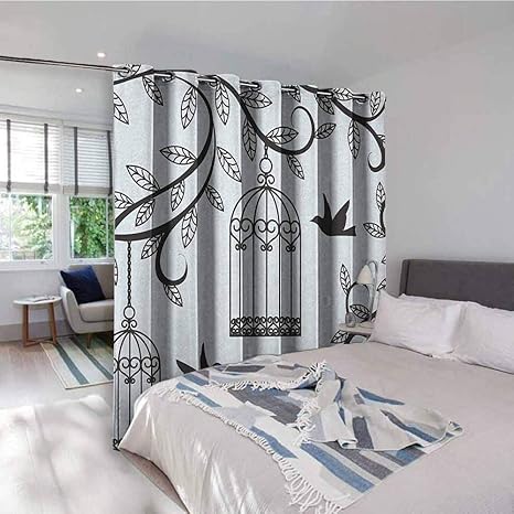 Birds Backdrop Gromets Curtain Window Drapes 2 #tree #branch #canopy #bed  Birds Backdrop Gromets Curtain Window Drapes 2