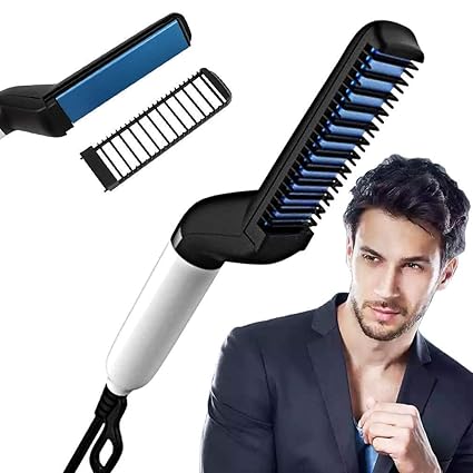 Universal Prime Men Quick Beard Straightener Hair Comb Multifunctional Hair Curler Show Cap Tool Modelling Comb For Men
