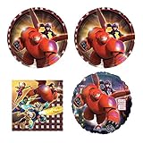 Big Hero 6 party supplies - cake plates, napkins and foil balloon