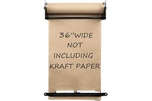 Fitous 36" Kraft Paper Dispenser Wall Mount，Butcher Paper Dispenser，Paper Roll Cutter to Do Lists,Ideal for Home,Office Wall Paper Holder with Serrated Edge Cut Bar-Black