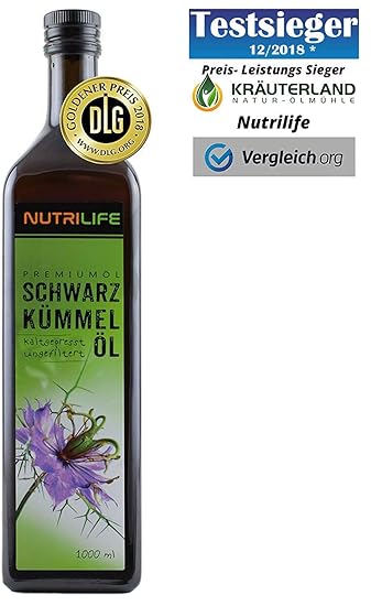 Schwarzkümmelöl • kaltgepresst • 100% naturrein und naturbelassen • !! UNGEFILTERT !! • 1000ml • Frischegarantie: täglich müh
