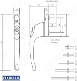 FixRello PVC Window Handles for uPVC Windows 8 Gold view 4