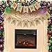 Konsait 2 IN 1 Merry Christmas Banner Burlap, Christmas Party Bunting Banner Garland for Fireplace Picture Outdoor Indoor Decorations,Xmas Home Photo Prop Party Decor Favors Supplies
