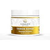 Vitality Extracts Three Kings Balm - 2oz, Frankincense, Myrrh, Sandalwood, Sacred, Ultra-hydration, Relief from Discomfort, Soft Skin