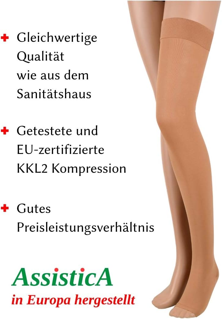 23-32 mmHg ASSISTICA® Medical Compression Stockings with Silicone Band - Image 5