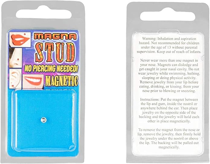 fake nose piercing stud ring magnetic