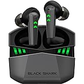 Black Shark Wireless Earbuds with 35ms Ultra-Low Latency, Wireless Headphones with Premium Sound, Bluetooth 5.2, 10mm Drivers, 4 Hyperclear Mics, IPX5 Waterproof, 20H Play Time, Comfort Fit