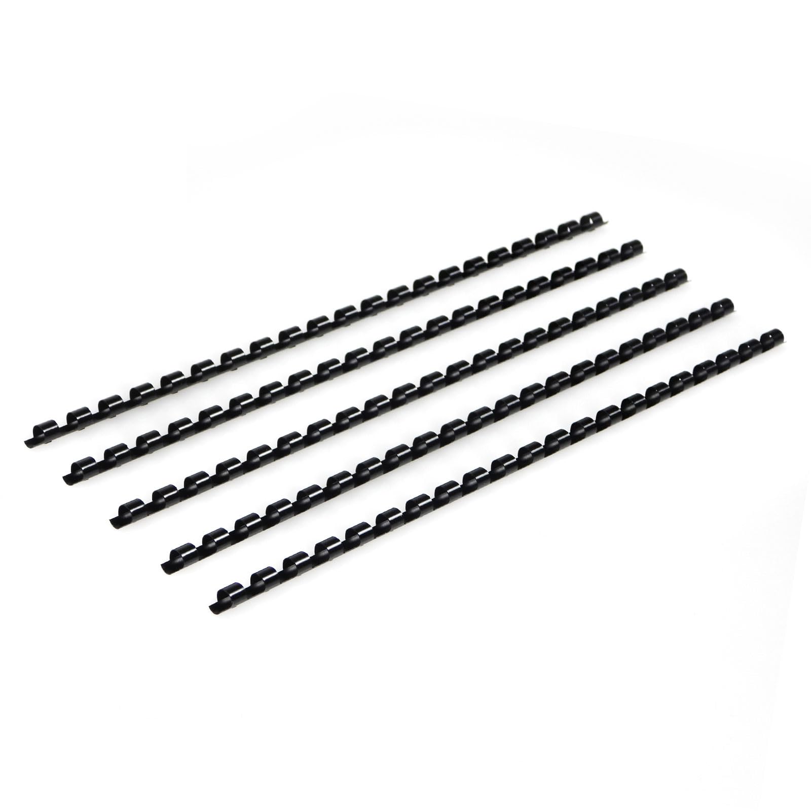 RAYSON Plastic Binding Combs, 21 Rings 40 Sheets (80gsm 20lb) Binding Capacity, 8mm A4 Comb Binder Spines, Black, Pack of 100