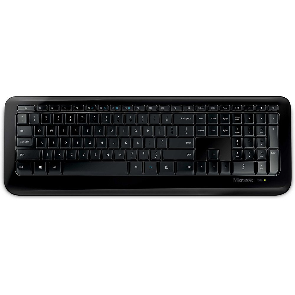 Microsoft Wireless Keyboard 850 Special Edition with AES - Black. Wireless Keyboard. Snap-In USB Transceiver