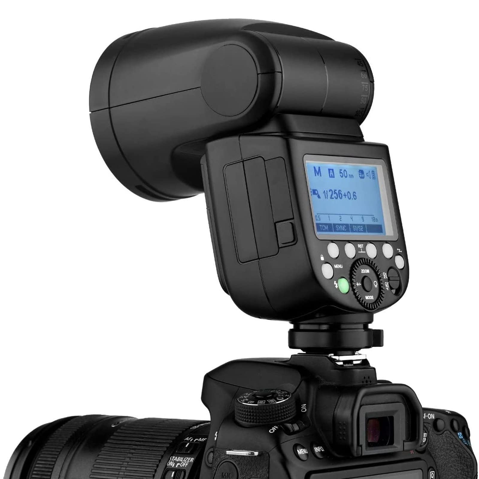 Godox V1 V1-C Flash for Canon Camera Speedlight with Godox AK-R1 Accessories kit, 2600mAh Li-ion Battery TTL 76Ws 2.4G, 1/8000 HSS, 1.5 sec. Recycle Time On-Camera Round Head Flash Speedlite