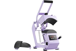 EENOUR Hat Press Heat Machine for Caps with Precise Temp&Timer Control, Timer Auto Starter, Hat Heat Press with 2 Platens for Trucker Hat & HTV Iron on Vinyl, Sublimation Hat Press, Heat Transfer (Purple)