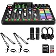 Rode RODECaster Pro II Audio Production Studio Bundle with 2x Zoom ZDM-1 Podcast Mic Packs, StreamEye Adjustable Boom Arms, 32GB microSD Card and StreamEye Polishing Cloth