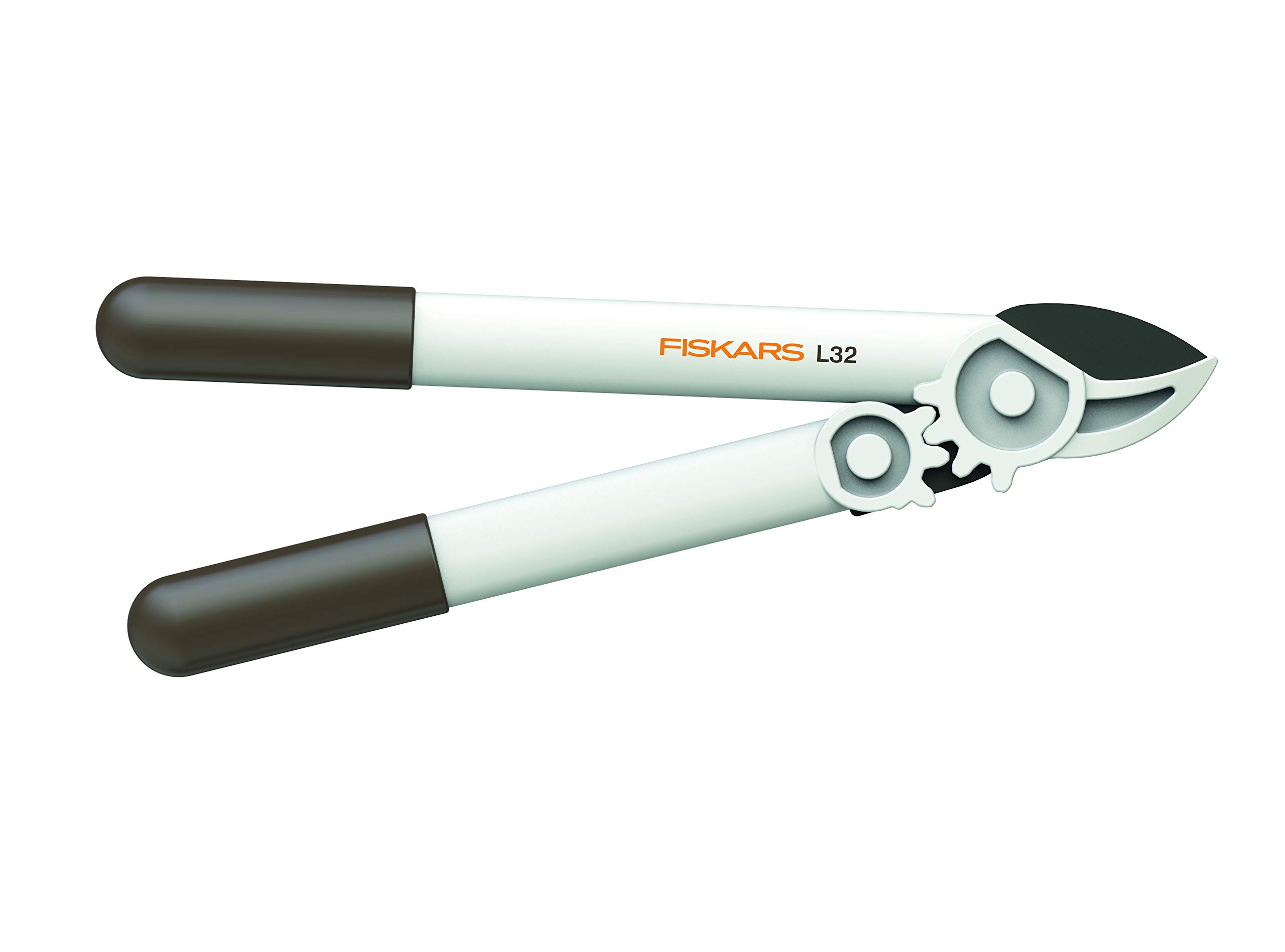 Fiskars Lopper L32, White, For dry wood and hard twigs as well as branches up to Ø 3.5 cm, Length: 38.7 cm, Weight: 380 g, White/Orange, FiberComp/ Steel, Light, 1026930
