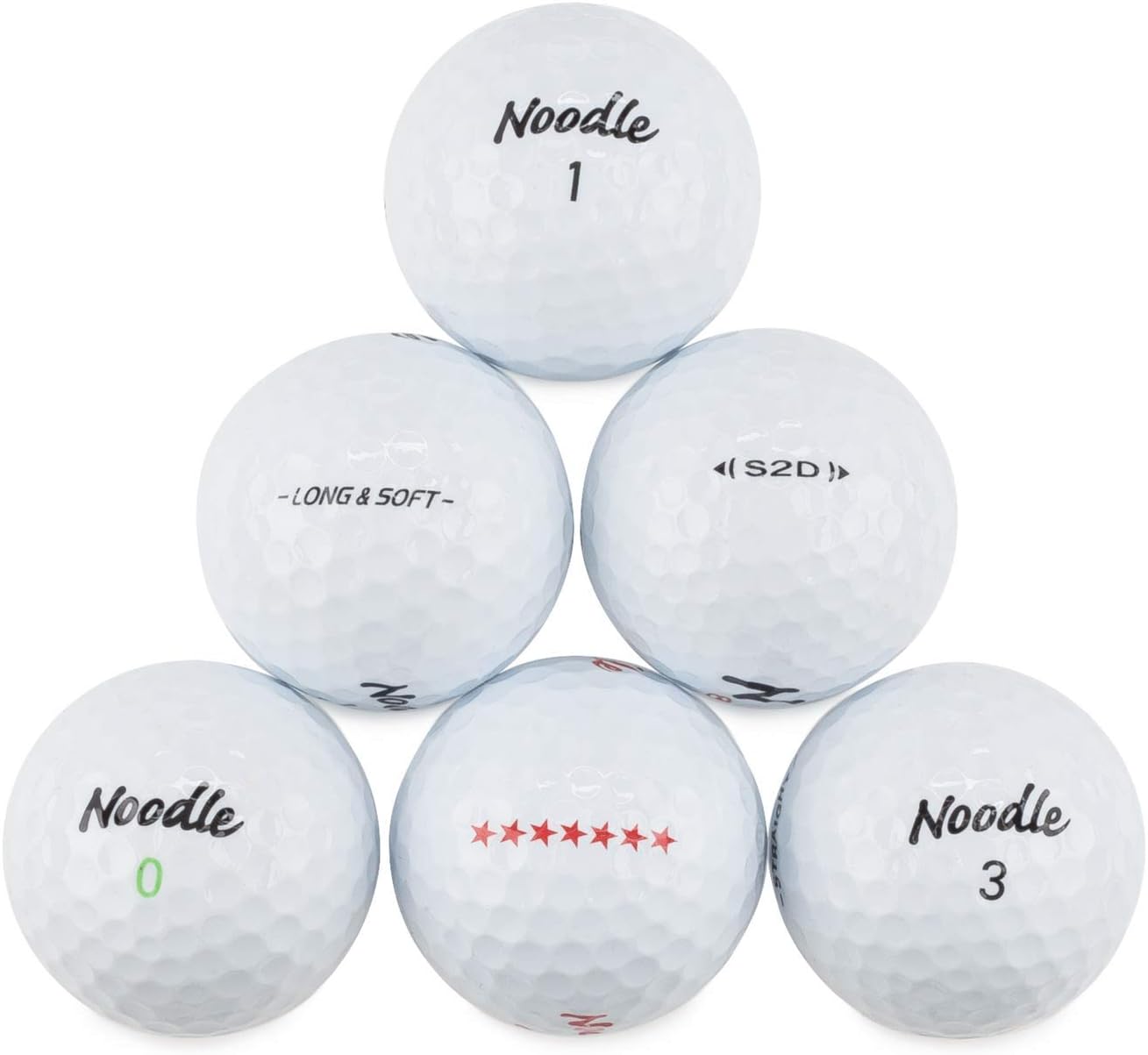 Maxfli Noodle (50) Perfect Mint Used Golf Balls