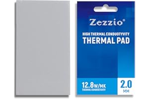 12.8 W/mK Silicone Thermal Pad for Heatsink GPU CPU RAM SSD LED Cooler IC Chipset Cooling (85 * 45 * 2)