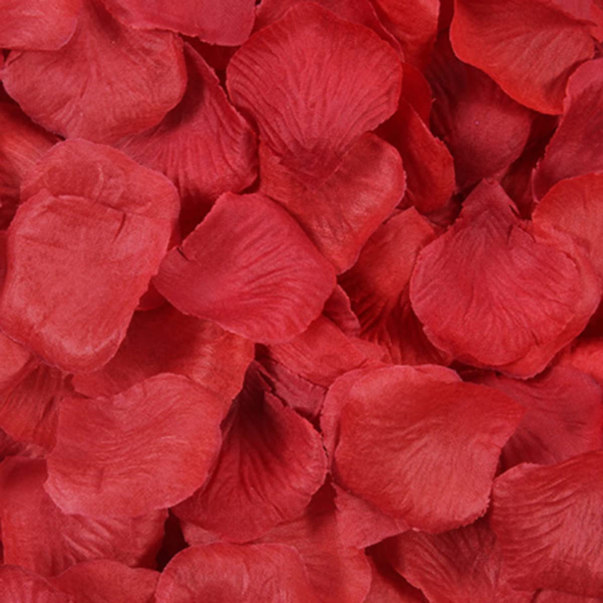 Haobase 2000Pcs Rose Petals Artificial Flower Fake Rose Petals for Valentines Day, Propose, Wedding, Table Scatter Decoration (Dark Red)