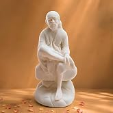 Servdharm Sai Baba Statue Polystone 4.7" | Sai Baba Idol for Home Decor, Puja and Gifting