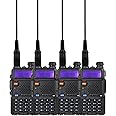 BAOFENG UV-5R Two Way Radio Handheld Ham Radio Dual Band Walkie Talkie with High Gain Antenna (4PACK, Black)