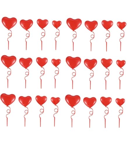 24 Cupcake-Topper Valentinstag – Glitzer Amor & Herzen, 5,6 Cm