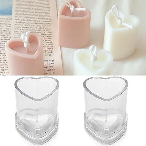 Amazon Co Jp 3world キャンドル モールド ハンドメイド 韓国キャンドル 蝋燭型 Sw1685 ハートキャンドル 2組 ホーム キッチン