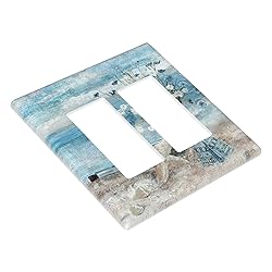 Daisy Flower Blue Beach Double Rocker Light Switch