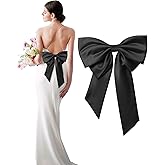 Bencailor Satin Detachable Bow for Dress Removable Bow Train Bowknot Waist Sash Belt Bride Formal Wedding Outfit