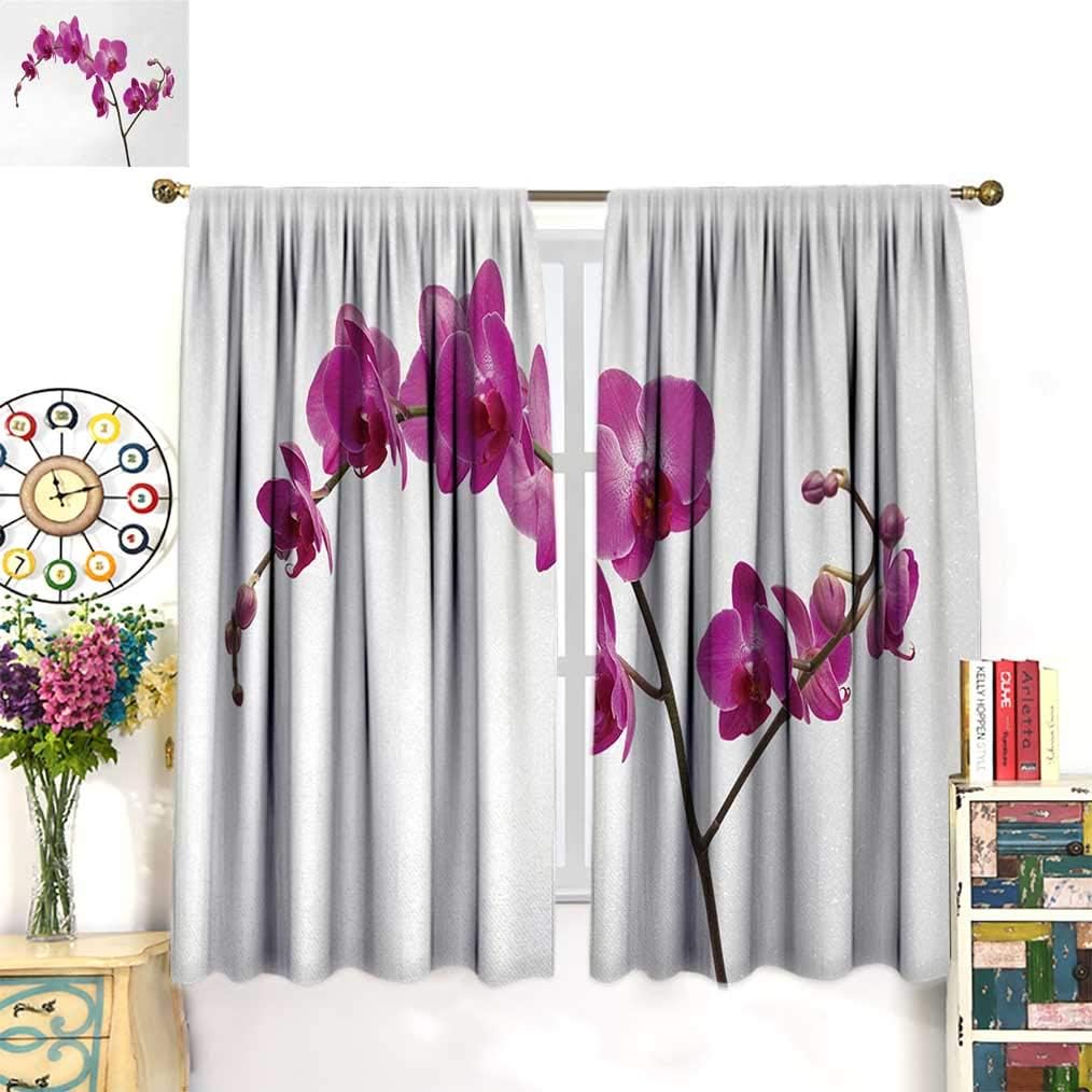 Amazon.com: Salandecor Magenta Blackout Curtains, Wild Orchids Petal