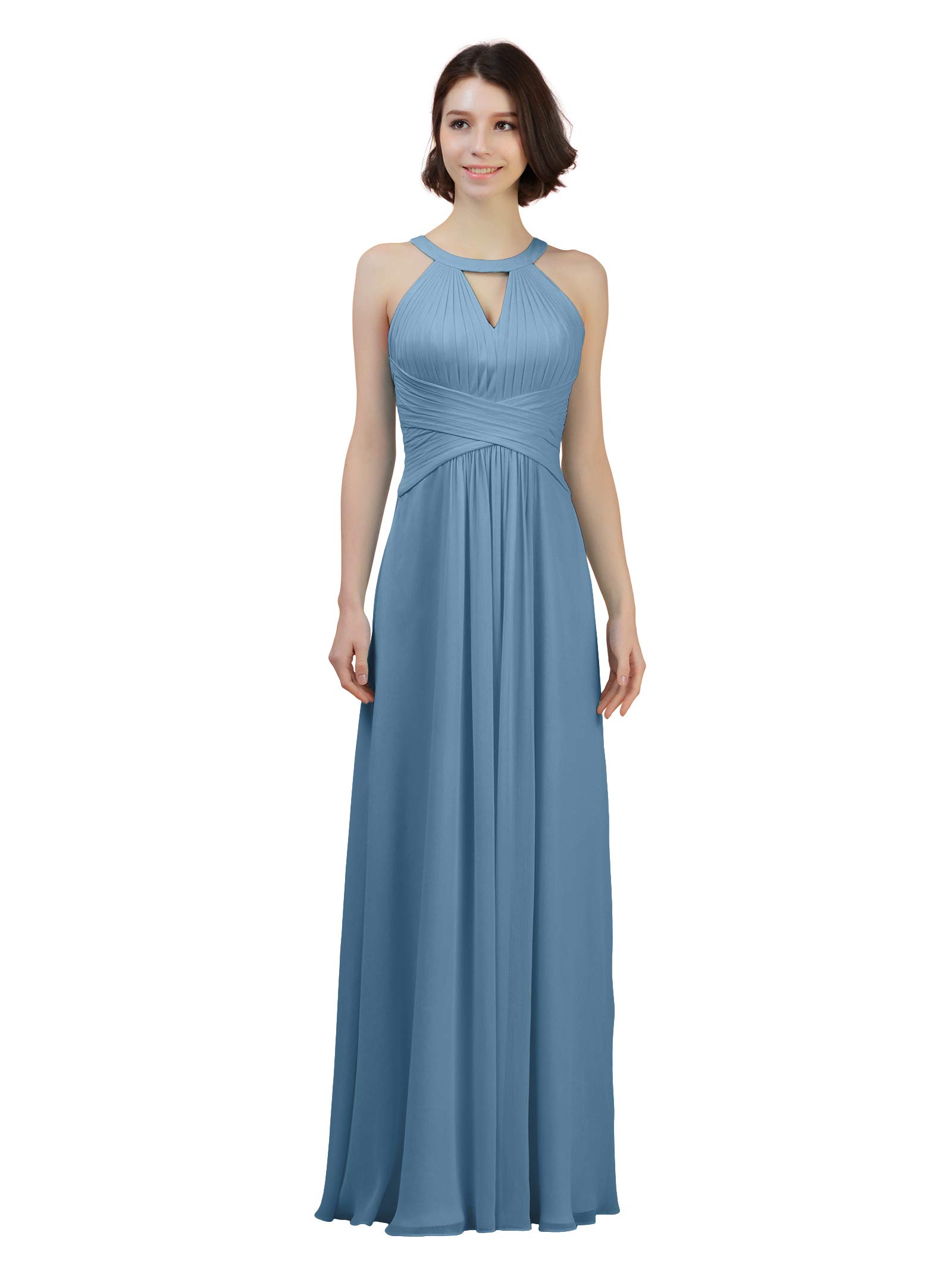 Alicepub Chiffon Bridesmaid Dresses Long Formal Dress for Women Party