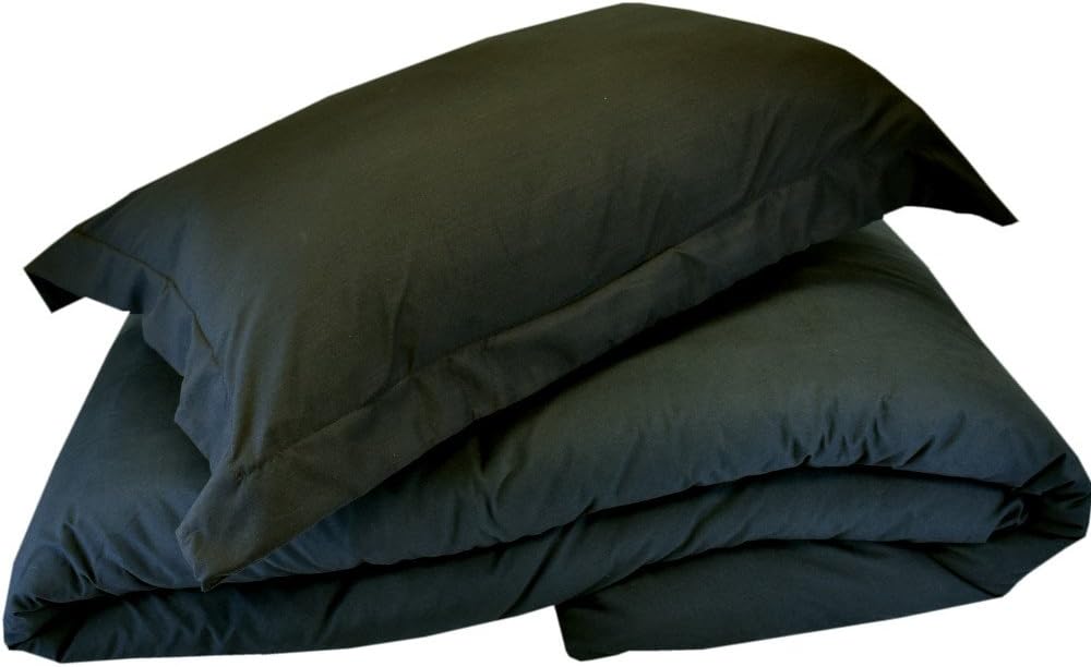 Mezzati Luxury Duvet Cover 3 Piece Set – Soft and Comfortable 1800 Prestige Collection – Brushed Microfiber Bedding (Black, Queen Size)