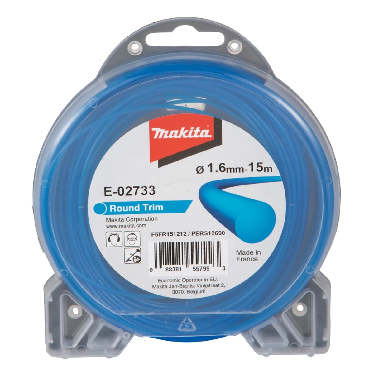 Makita E-02733 Round Mowing Line 1.6 mm x 15 m Blue