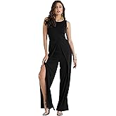 KOH KOH Womens 2026 Sleeveless Cocktail Wide Leg One Piece Jumpsuit Romper Playsuit