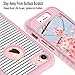 ULAK iPhone 8 & 7 Case, Shock-Absorbing Flexible Durability TPU Bumper Case, Durable Anti-Slip,Front and Back Hard PC Defensive Protection Cover for Apple iPhone 7 4.7 inch, Rose Gold Stripes Minimal