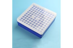 PUL FACTORY Plastic Centrifuge Tube Stand Holder Box with Cover (1.5ml, 100 Position)