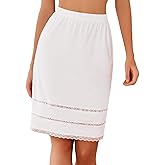 Avidlove Half Slips for Women Underskirt Dress Extender Lace Trim Knee Length Short Skirt