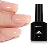 TOMICCA Gel Nail Polish Translucent Pink White 15ML Soak-Off UV LED