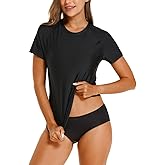 HODOSPORTS Women's UPF 50+ Rash Guard Sun Protection Swim Shirt Quick Dry Swimsuit Lightweight Short Sleeve