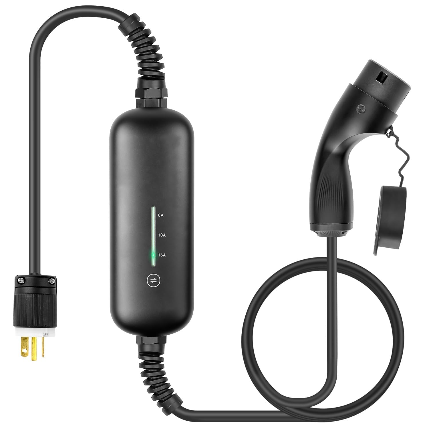 Photo 1 of Level 1+2 EV Charger, Portable 8/10/16 Amp 110V - 240V Electric Vehicle Charger with NEMA 6-20 Plug 16FT Charging Cable, Plug-in Home Car Charging Station for J1772 EVs PHEVs