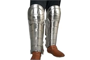 Medieval Gladiator Greaves Leg Guard Armor Set Knight Crusader Steel Leg Armour
