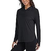 MAGCOMSEN Women's UPF 80+ Sun Protection Hoodie Long Sleeve Hiking Fishing Lightweight UV Rashguard with Thumb Hole