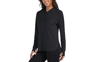 MAGCOMSEN Women's UPF 80+ Sun Protection Hoodie Long Sleeve Hiking Fishing Lightweight UV Rashguard with Thumb Hole