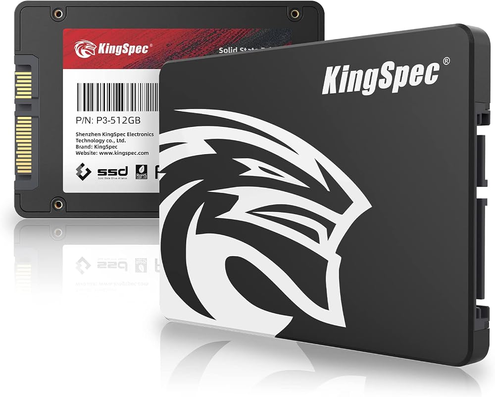 KingSpec 512GB 2.5in SATA III SSD 6Gb/s 550MB/s