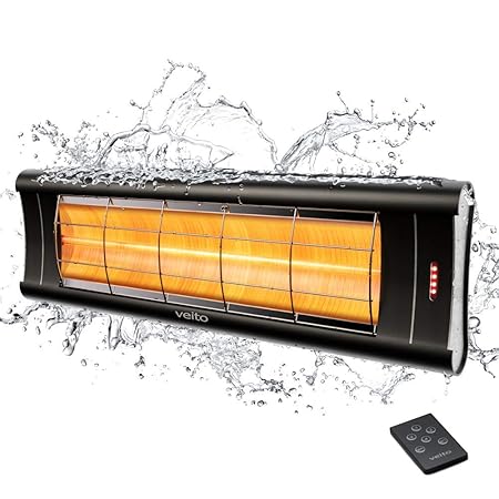 veito Aero S Elektro-Infrarot-Heizstrahler, Terassenstrahler, Terassenheizstrahler, Wärmestrahler, 2500 Watt, elektrisch, 4 L