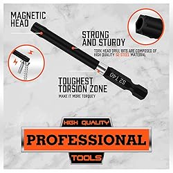 HORUSDY 13-Piece Impact Rated 3" Security Torx Bit