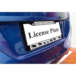 oFloral Save The Elephants Aluminum Alloy License