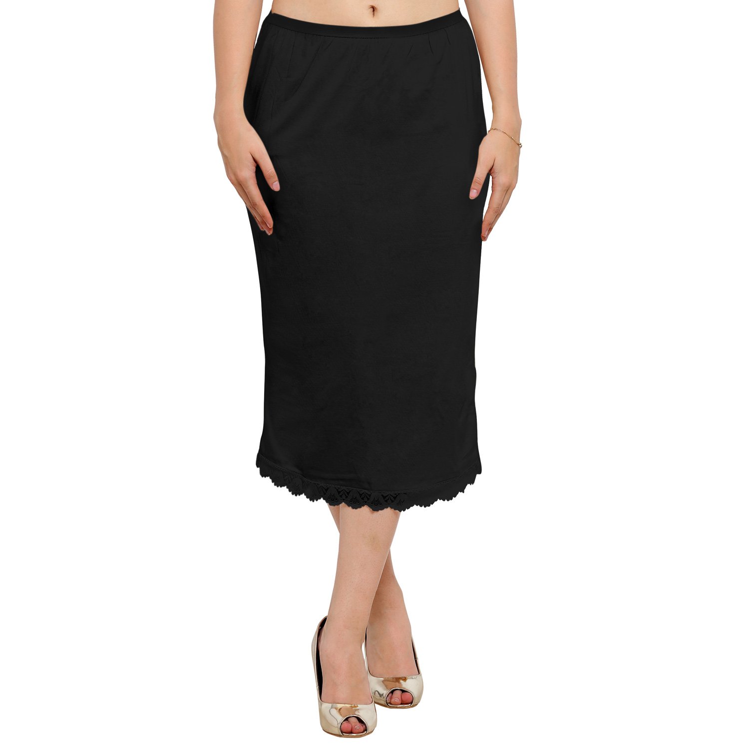 ziya pure cotton skirt slip with side-slit